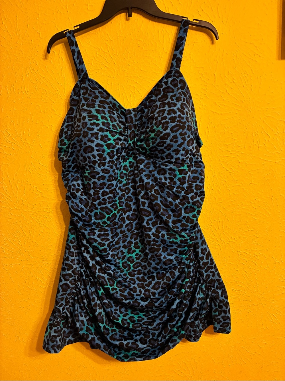 D & Co Blue & Teal Leopard One-Piece Swimsuit